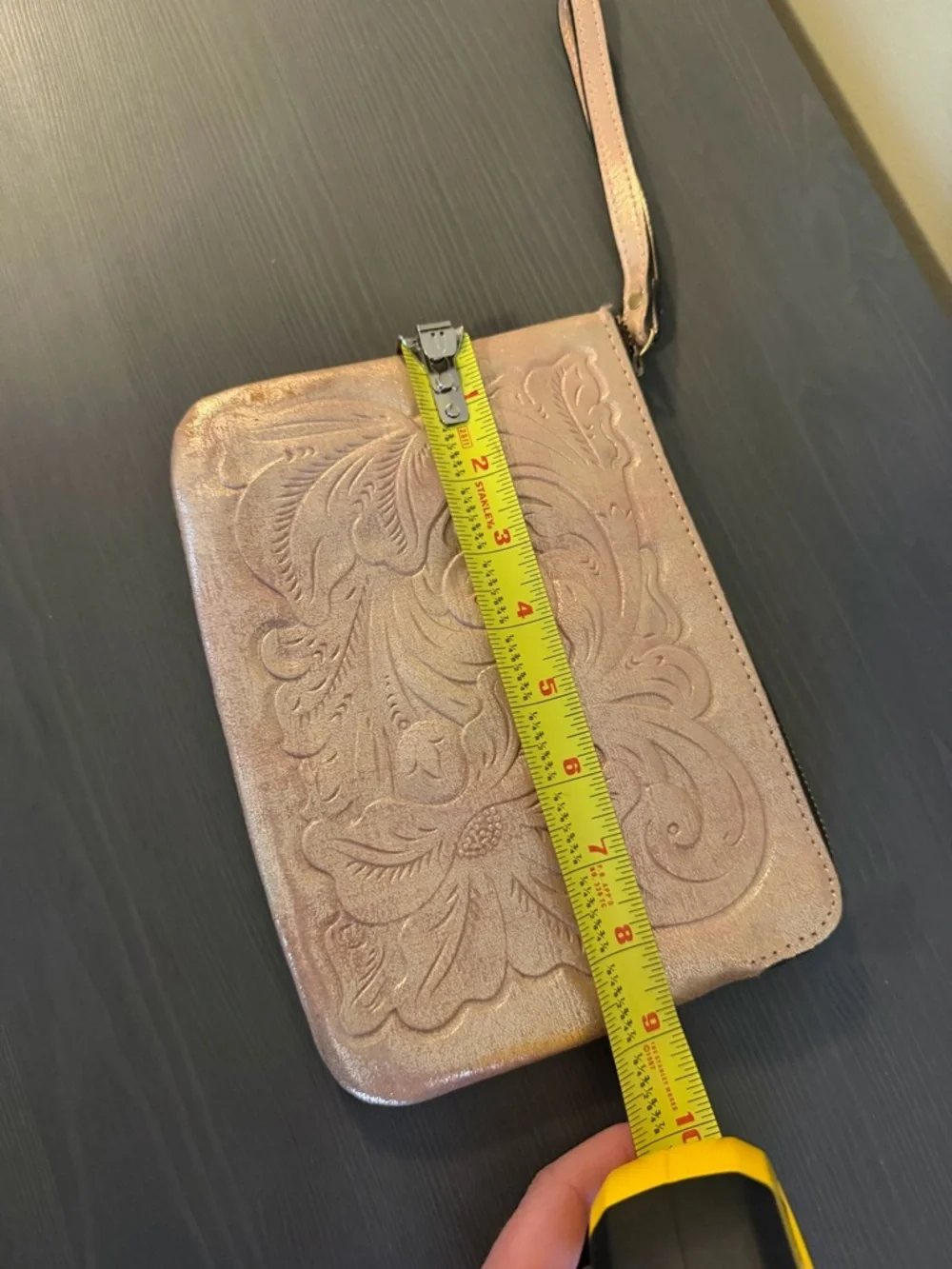 Patricia Nash Cassini Rose Gold Embossed Wristlet - Picture 8 of 8